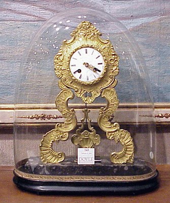 Lot 499 - Louis XV Style Bronze Mounted Clock with Glass...