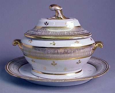 Lot 317 - Group of Five English Gilt-Decorated Porcelain...