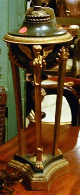 Lot 448 - Pair of Charles X Style Patinated-Metal Lamps