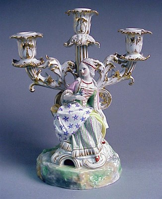 Lot 336 - Pair of Continental Porcelain Figural...