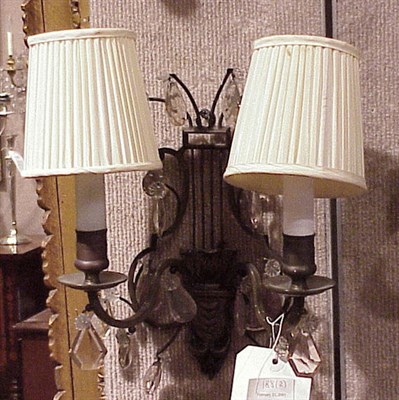 Lot 188 - Pair of Louis XVI Style Bronze Lyre-Form...