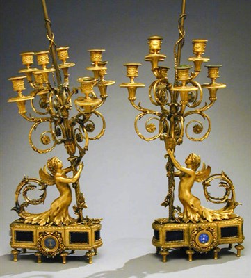 Lot 544 - Pair of Louis XVI Style Gilt-Bronze...