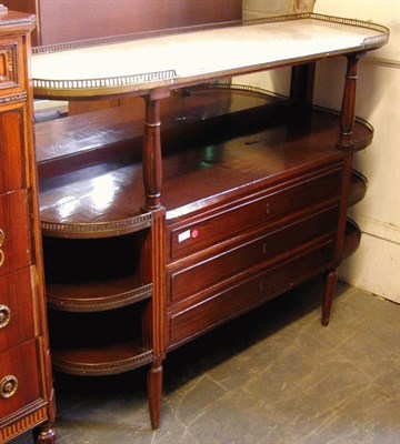 Lot 422 - Louis XVI Style Marble Top Mahogany Desserte