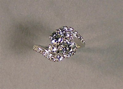 Lot 504 - European-Cut Diamond Ring Platinum, of...