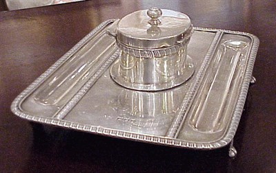 Lot 402 - Victorian Sterling Silver Standish...