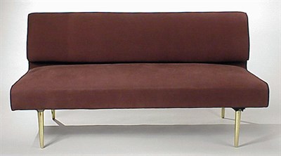 Lot 240 - Dunbar Upholstered Sofa With brown upholstery,...