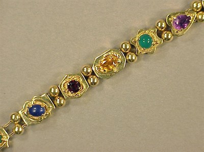 Lot 100 - Gold Slide Bracelet 14 kt. yellow gold, of...