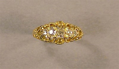Lot 104 - Antique Style Diamond Ring 14 kt. yellow gold,...