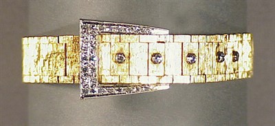 Lot 412 - Lady's Gold and Diamond Wristwatch 14 kt....