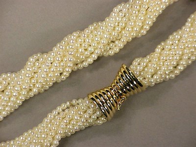 Lot 445 - Multistrand Cultured Pearl Necklace Composed...