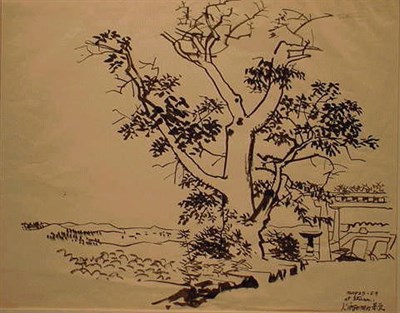 Lot 27 - Dong Kingman American, 1911-1985 TREE AT STARR...