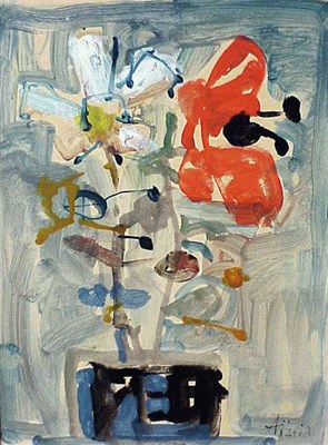 Lot 16 - Paul Aizpiri French, b. 1919 VASE DE FLEURS...
