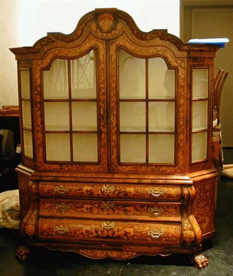 Lot 427 - Dutch Rococo Style Marquetry-Inlaid Cabinet