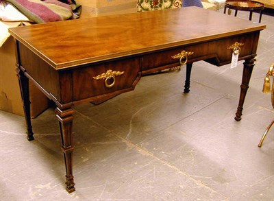 Lot 407 - Louis XIV Style Mahogany Bureau Plat