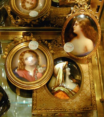Lot 302A - Group of Three Miniature Portraits Comprising...