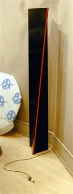 Lot 249 - Black Painted Metal Floor Lamp Of twisted...