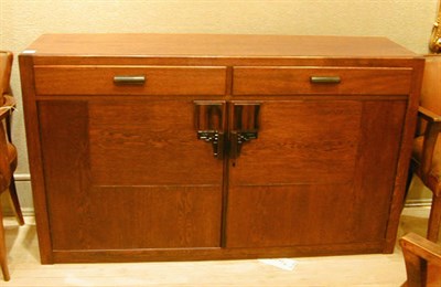 Lot 115 - Art Deco Oak and Calamander Server Or...