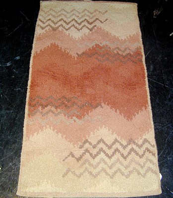Lot 241 - Pair of Art Deco Carpets Each with a zigzag...