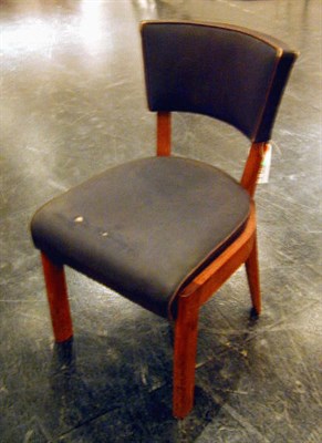 Lot 105 - Set of Five Art Deco Oak Chairs Charles...
