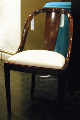 Lot 114 - Set of Four Art Deco Mahogany Chairs Each with...