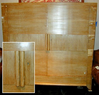 Lot 203 - Art Deco Limed Wood Armoire With two doors....