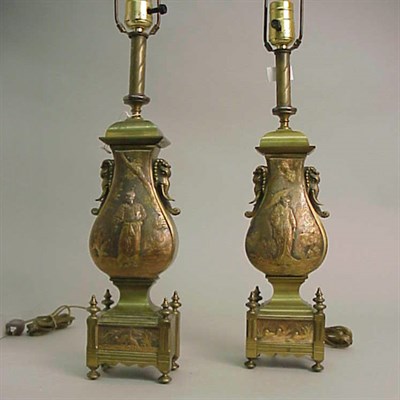Lot 506 - Pair of Napoleon III Bronze Vases Each of...