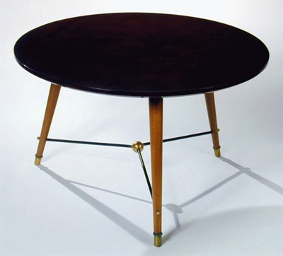 Lot 97 - Lacquered Circular Table Attributed to Jules...