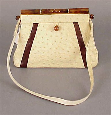 Lot 1080 - Ivory Ostrich Art Deco Handbag 1930s...