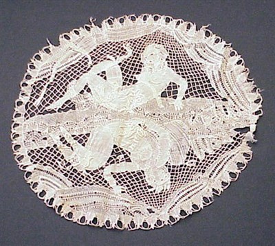 Lot 1129 - Wiener Werkstatte Round Lace Mat Dagobert...
