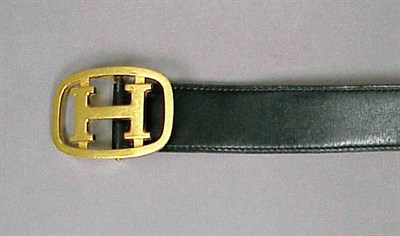 Lot 1013 - Hermes Gentleman's Belt Circa 1978 Black...