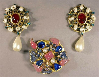 Lot 239 - Two Chanel Jewelry Items 1980s The first large...
