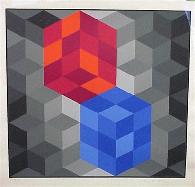 Lot 243 - Victor Vasarely UNTITLED Three color...