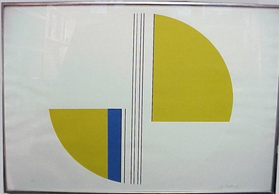 Lot 30 - Ilya Bolotowsky UNTITLED Two color silkscreens,...