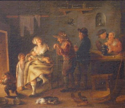 Lot 230 - Manner of Jan Steen TAVERN INTERIOR Oil on...