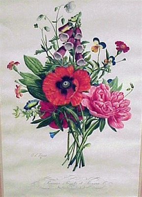 Lot 55 - After Jean Louis Prevost [FLOWERS] Four color...