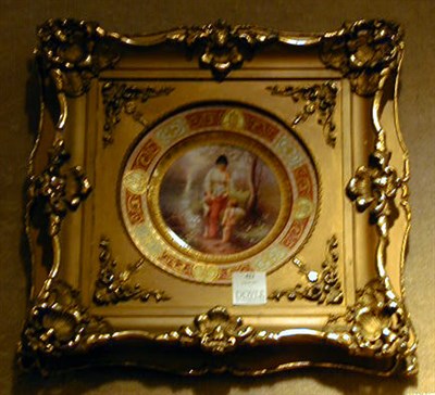 Lot 423 - Framed Vienna Porcelain Plate