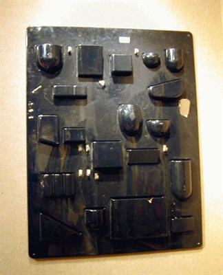 Lot 351 - Black Molded Plastic Wall Organizer Ingo...
