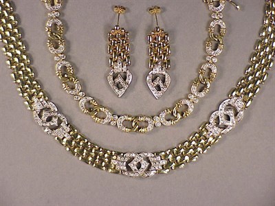 Lot 209 - Assembled Suite of Gold and Diamond Jewelry 14...