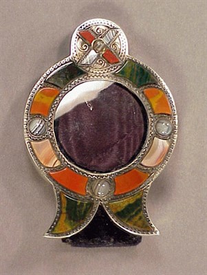 Lot 248 - English Agate Picture Frame Silver, set with...