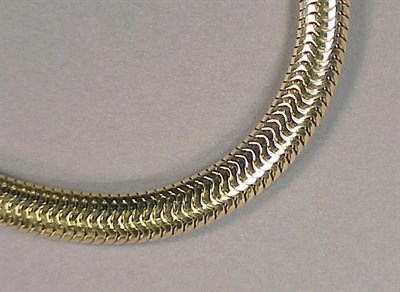 Lot 395 - Gold Snake Chain Necklace 14 kt. yellow gold,...