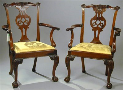 Lot 325 - Pair of George III Mahogany Armchairs 18th...