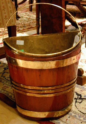 Lot 538 - George III Style Brass-Bound Mahogany Bucket