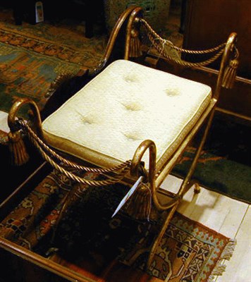 Lot 166 - Louis XVI Style Gilt-Metal Bench