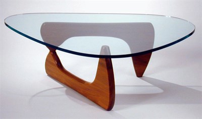 Lot 229 - Walnut and Glass Coffee Table Isamu Noguchi,...