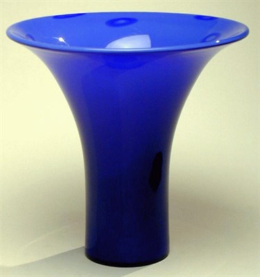 Lot 335 - Salviati Glass Vase Of flaring form in blue,...