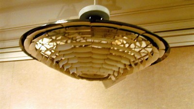 Lot 245 - Painted Metal Hanging Lamp Of circular form,...