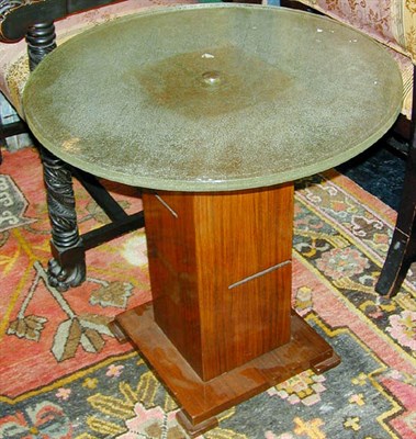 Lot 280 - Art Deco Mahogany and Glass Side Table The...