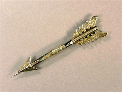 Lot 243 - Scottish Agate Arrow Dirk Pin Silver, set with...