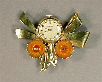 Lot 475 - Retro Gold Lapel Watch 14 kt. yellow gold,...