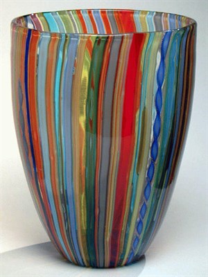 Lot 270 - Cenedese Glass Vase Of flaring form, with...